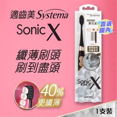 SYSTEMA Systema Sonic X Superthin Spiral Black Sonic Toothbrush
