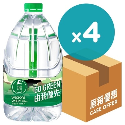 WATSONS WATER Distilled Water (Case) (4.5L X 4 Bottles)