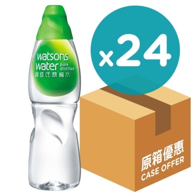 WATSONS 蒸餾水(原箱) (800毫升 x 24支) (款式隨機發貨)