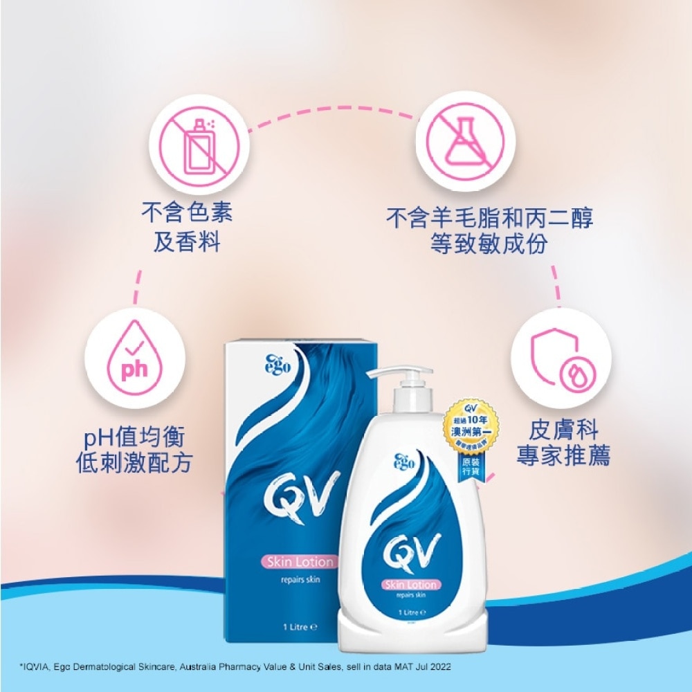 QV 润肤乳液 1公升