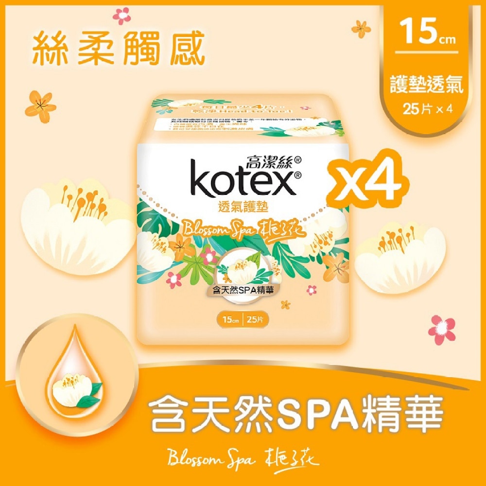 Kotex [4 Packs] Gardenia Liner Regular 15cm
