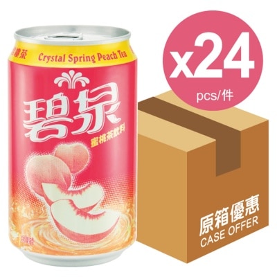 CRYSTAL SPRING 原箱蜜桃茶飲品 (330毫升 x 24)