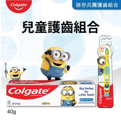 COLGATE [优惠套装]迷你兵团儿童牙膏 + 迷你兵团儿童牙刷[5-9岁小朋友适用]