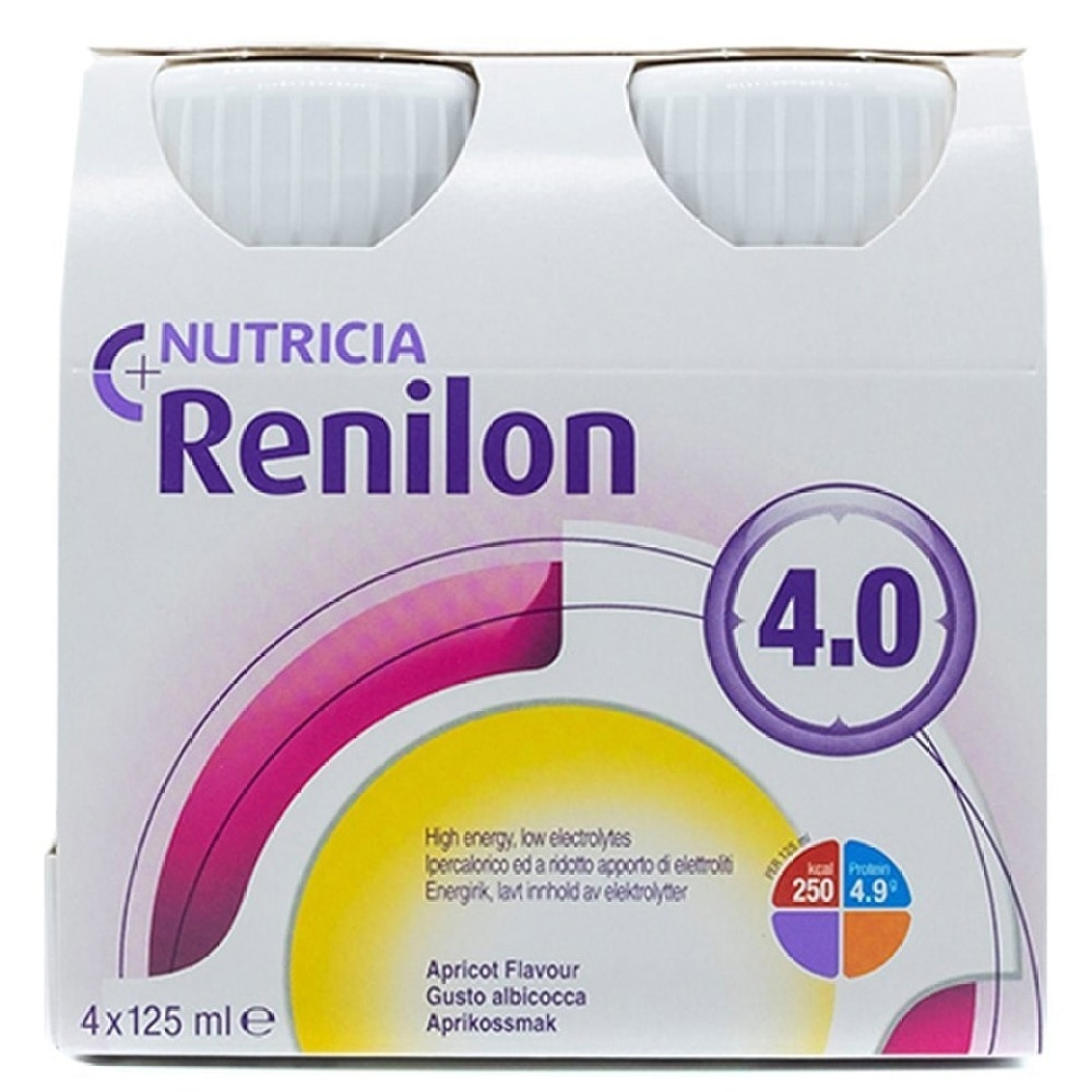 RENILON 肾宜康 4.0 肾病人士专用营养品 125毫升 （杏脯味） X 4