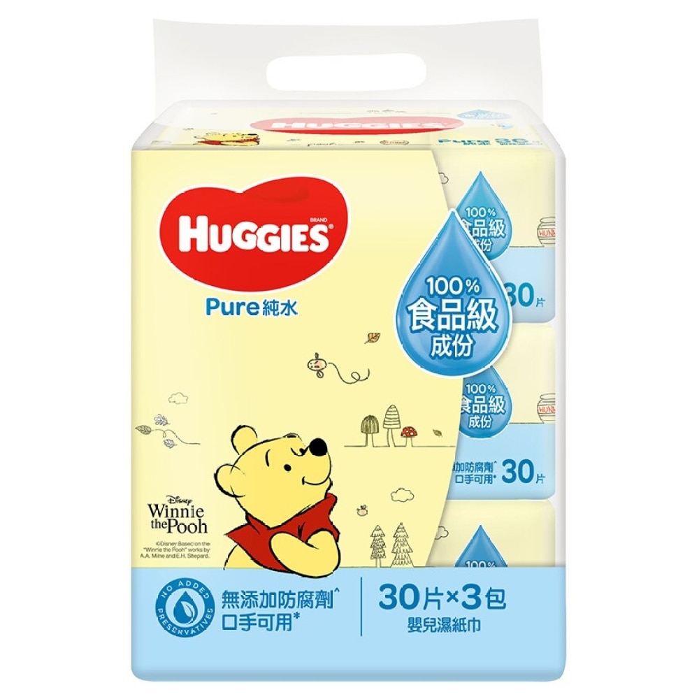 HUGGIES Huggies Pure Water Baby Wipes 30s x 3 BabyCare Watsons Hong