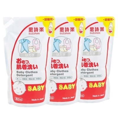 SUZURAN SUZURAN BABY CLOTHES DETERGENT REFILL x 3