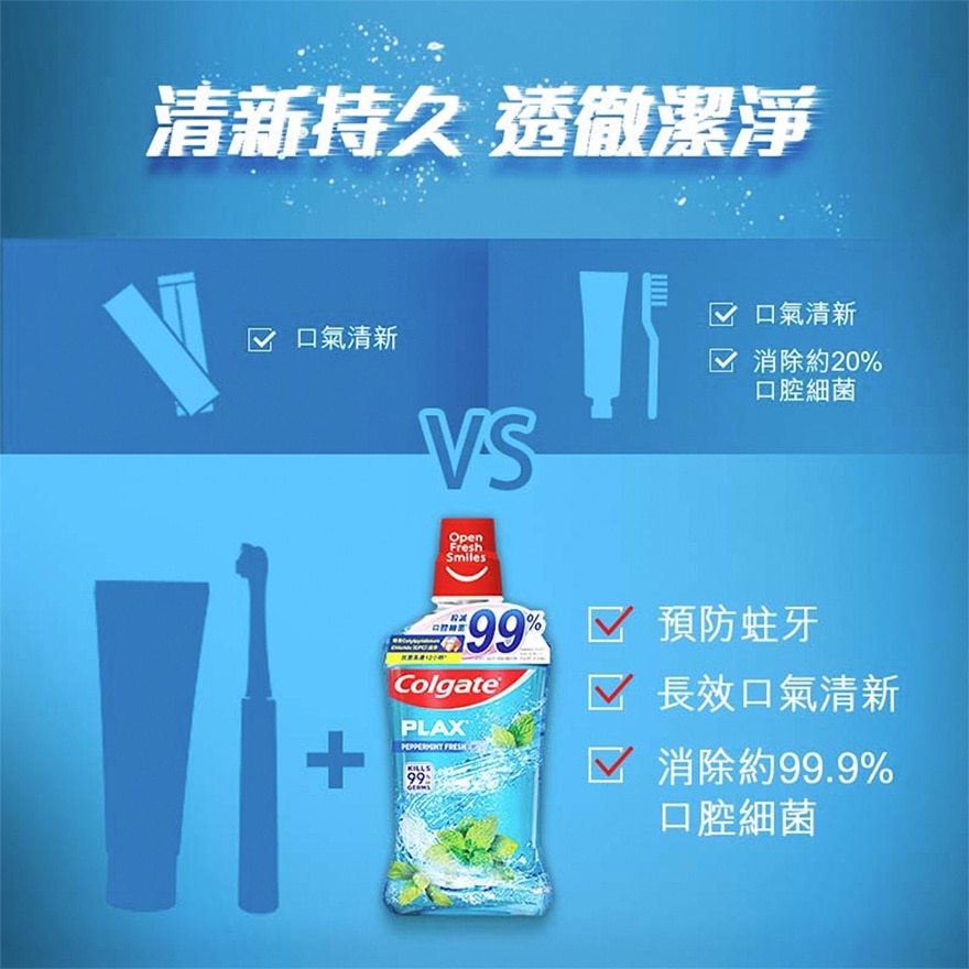 高露洁 - 贝齿特凉薄荷漱口水2支