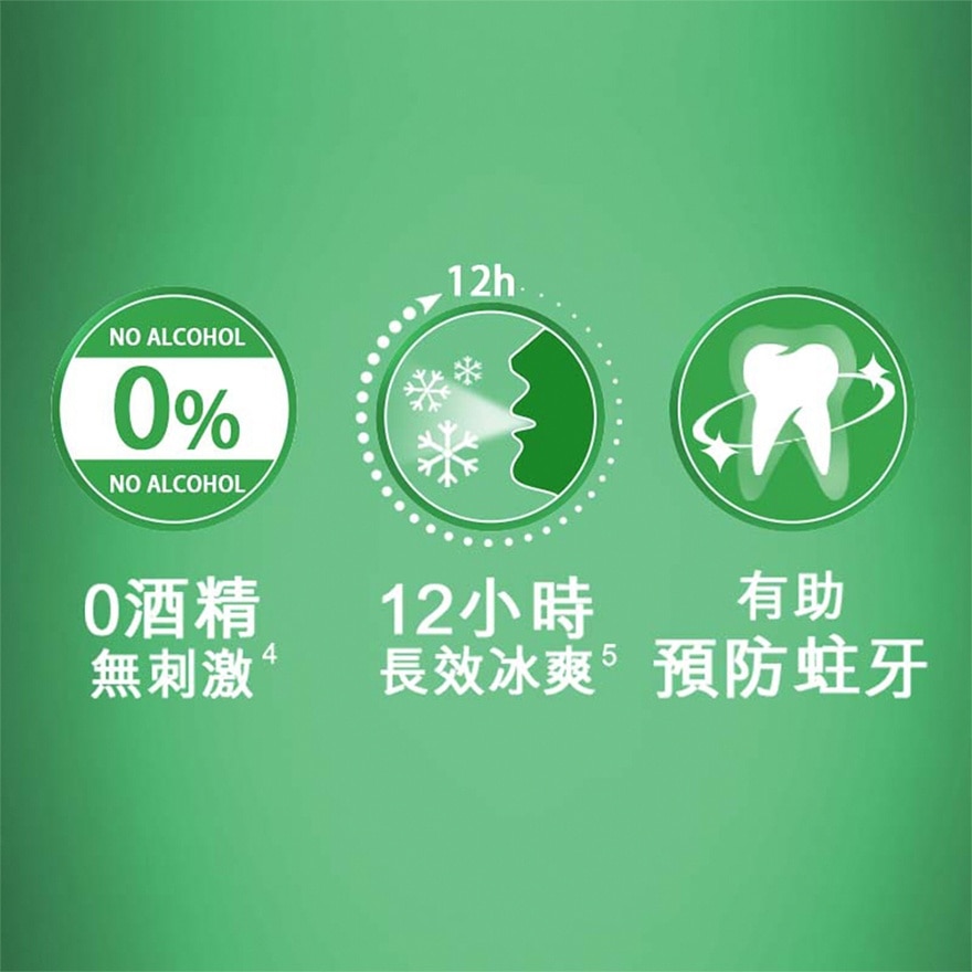 Plax Kills 99% Oral Bacteria Mouthwash Mouth Rinse (No Ethyl Alcohol) (Fresh Tea)