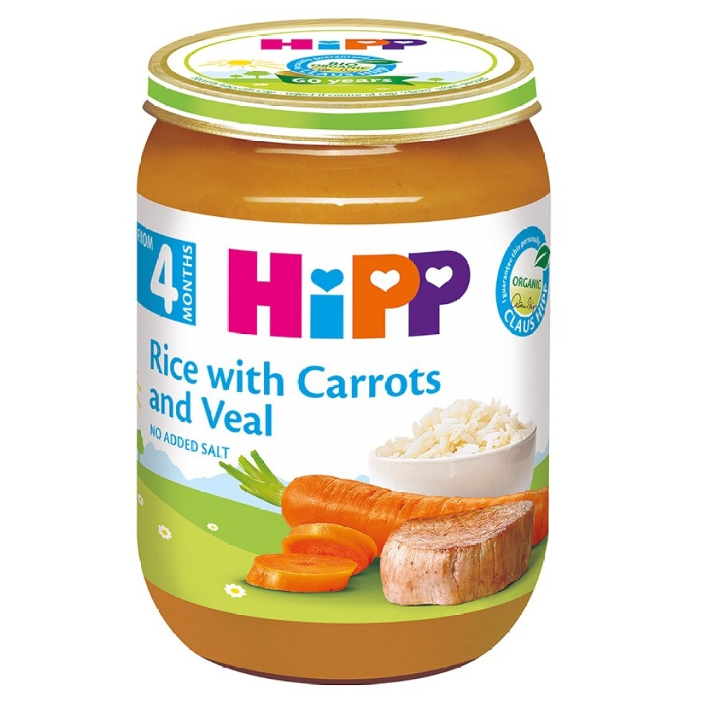 HIPP HiPP Organic Rice with Carrots and Veal 190g Baby Food Watsons