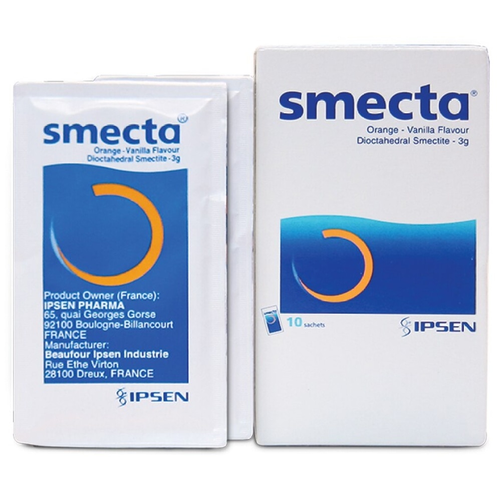 Smecta® Dicoctahedral Smectite-3g (Orange-vanila flavour)-10 sachets