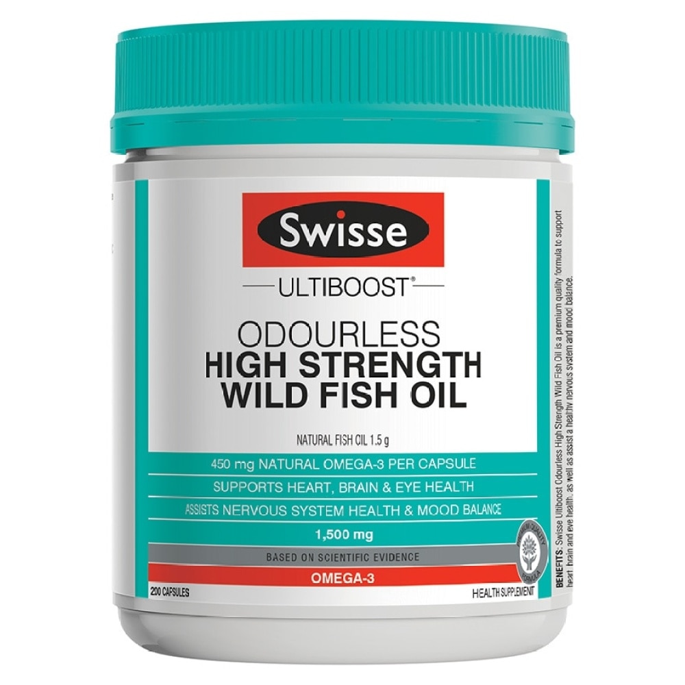 Swisse Ultiboost 無腥味高濃度野生魚油 200粒裝