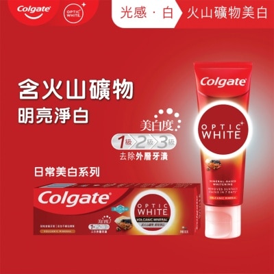 COLGATE - Optic White Volcanic Mineral Stain Removal Whitening Toothpaste (Old or New Packaging Random Delivery)