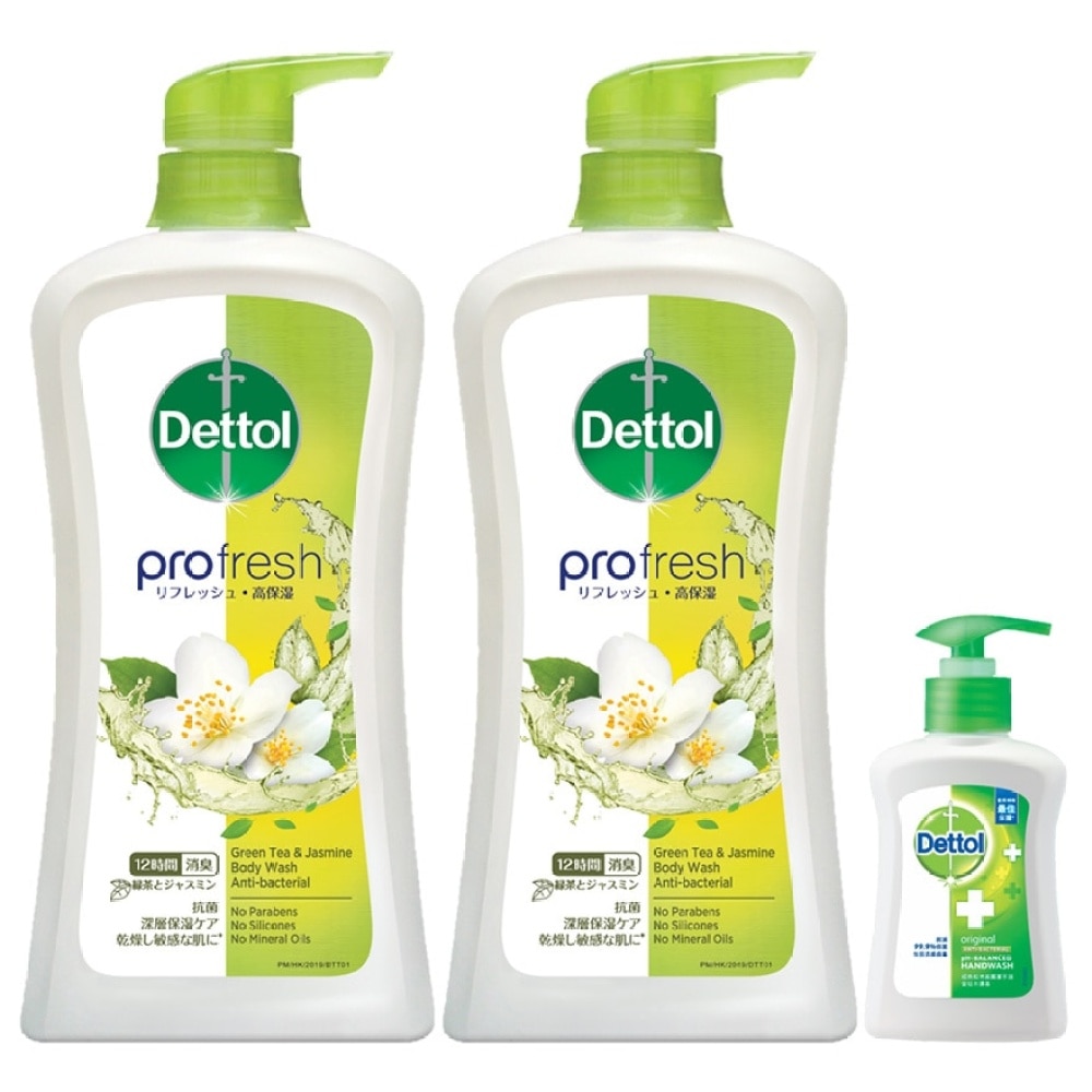 Dettol ProFresh Green Tea & Jasmine Body Wash 950g Twin Pack