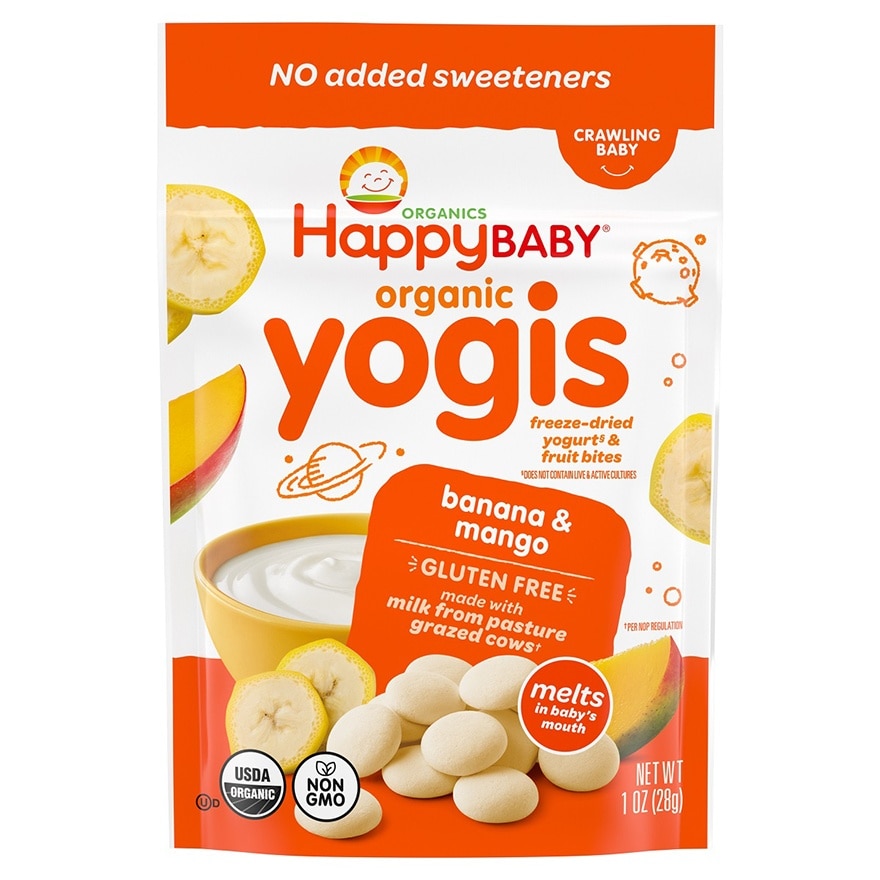 HappyBABY Organic Banana Mango Yogis 28g image