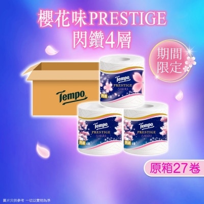 TEMPO 閃鑽四層櫻花味衛生紙２７卷箱裝