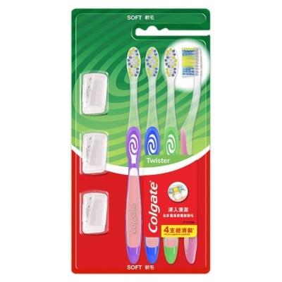 COLGATE 高露潔旋風清新牙刷4支裝(軟毛)