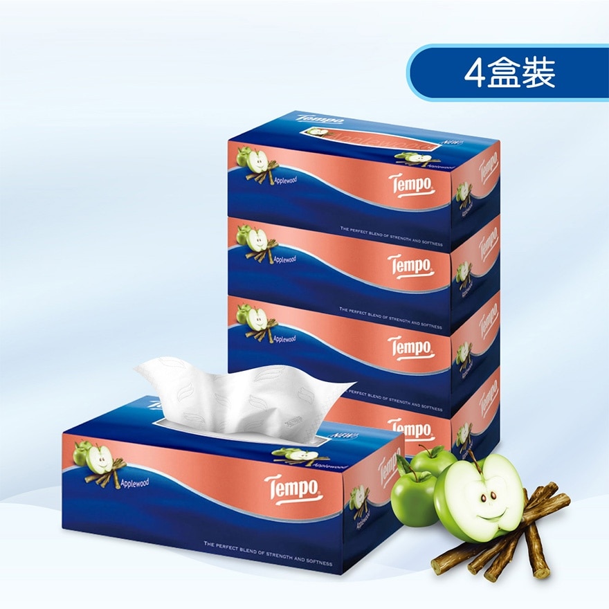 TEMPO Tempo Box Facial Applewood - 4Boxes (random pack) | Papers