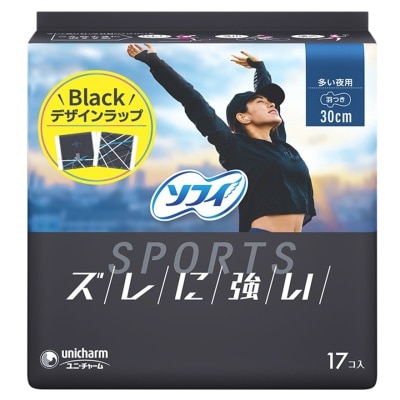 蘇菲 - SOFY 蘇菲 SPORTS 動感防漏衛生巾纖薄護翼夜用 30厘米 17片