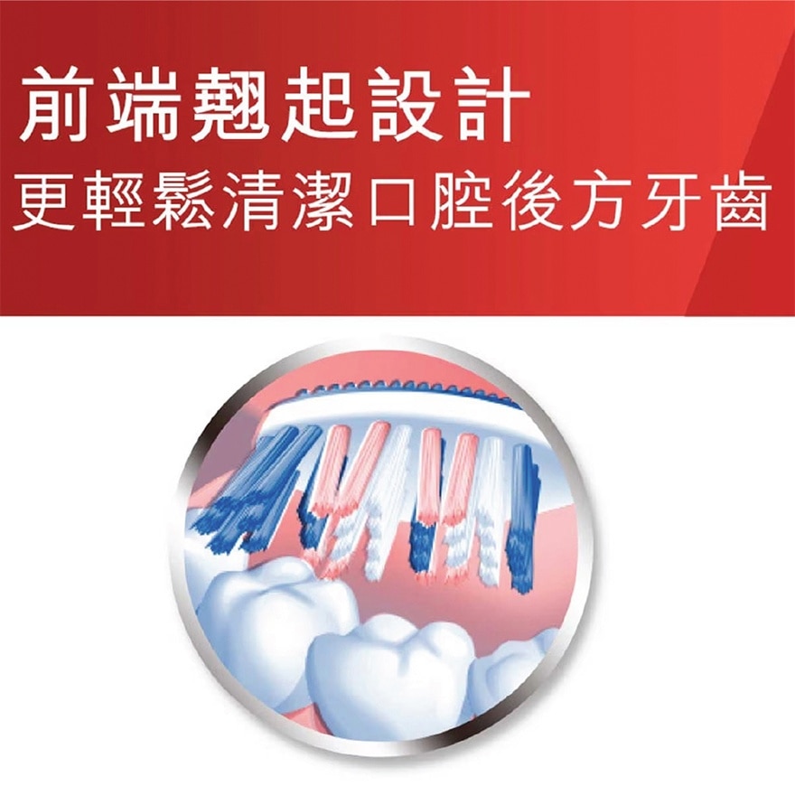 ZigZag適齒除牙菌斑彈力牙刷 (中性毛 標準刷頭)