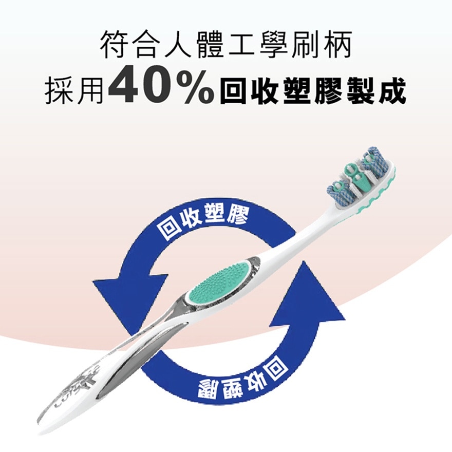 360光感白抛光美白牙齒牙刷 (軟毛)3支優惠裝
