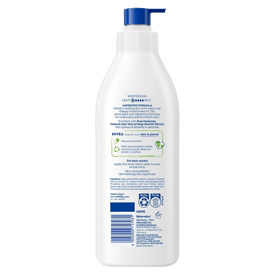 NIVEA Aloe Hydration Lotion 400ml