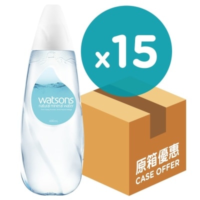 WATSONS 天然礦泉水600ML(原箱)