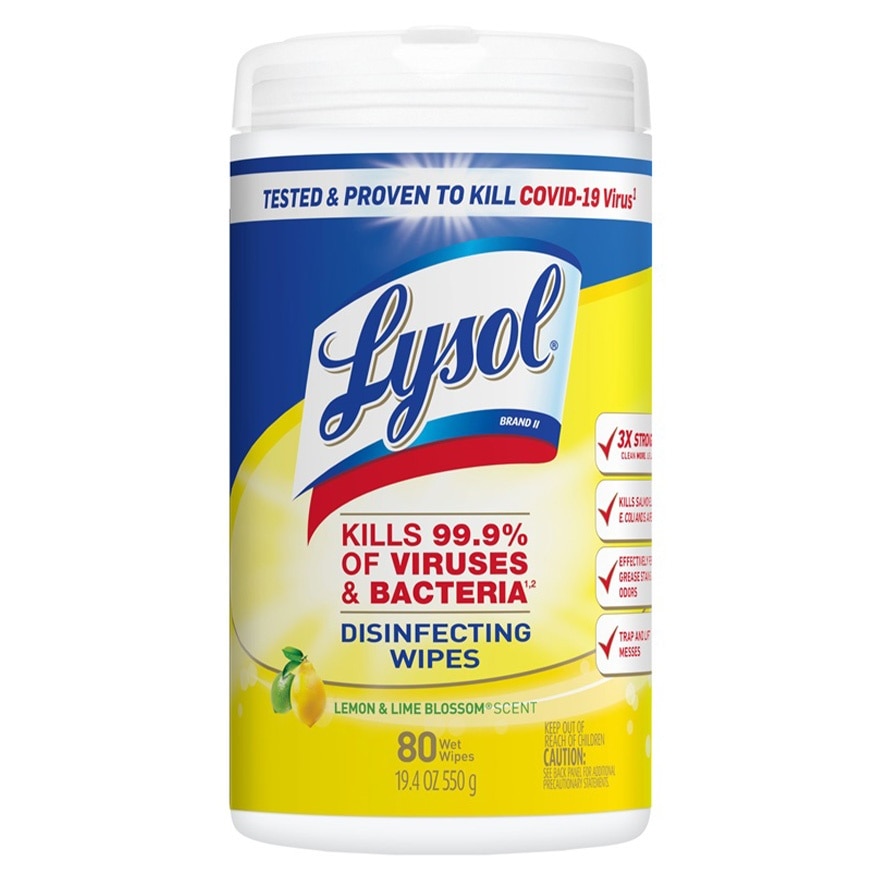 Lysol Disinfecting Wipes - Lemon and Lime Blossom 80ct (Random Pick)