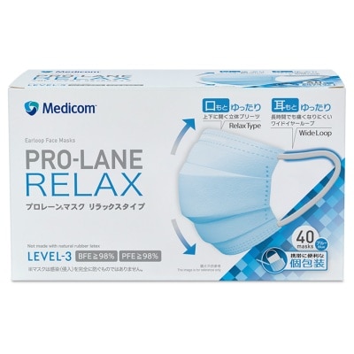 MEDICOM PRO-LANE RELAX ASTM Level 3 Mask Blue