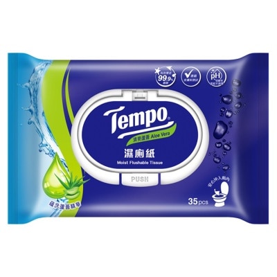 TEMPO 得宝湿厕纸清爽芦荟35片装