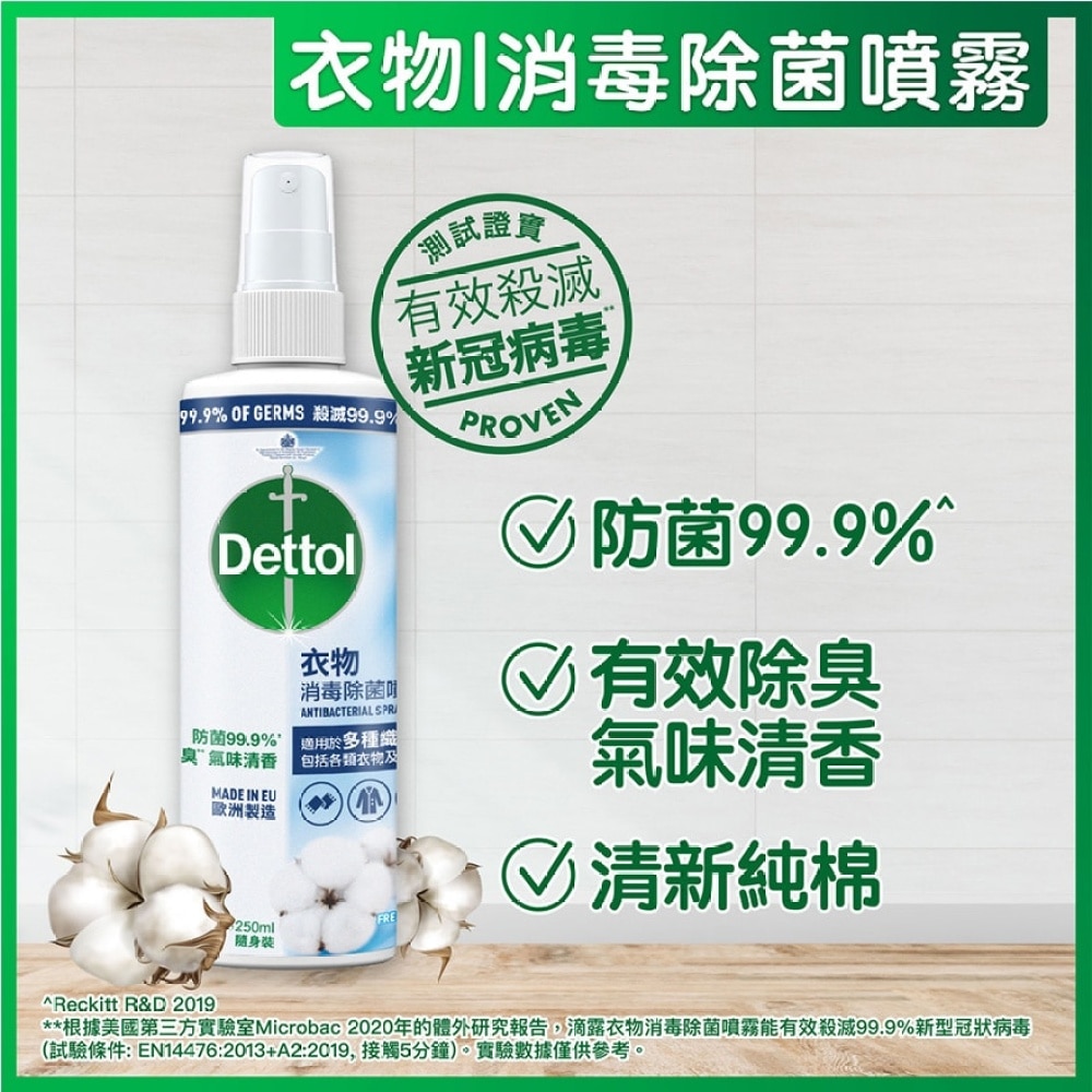 DETTOL SPRAY & WEAR 250ML