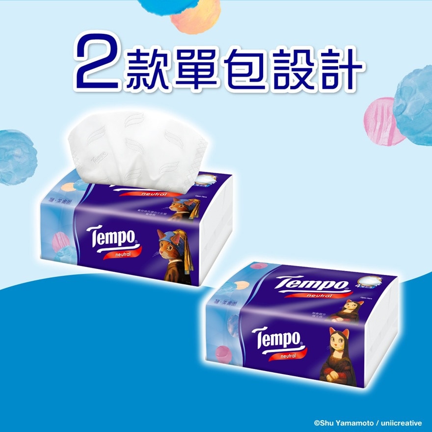Tempo -四层天然无香袋装面纸- 4包装 (新旧款式随机发送)