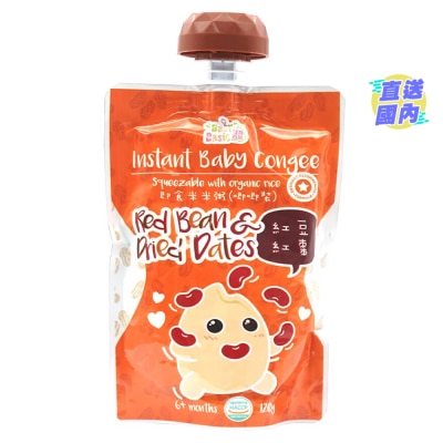 宝宝百味 即食有機米米粥-唧唧裝(紅豆紅棗)