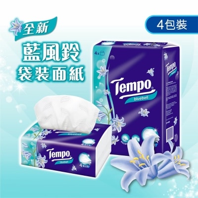 TEMPO Tempo四层蓝风铃袋装面纸4s