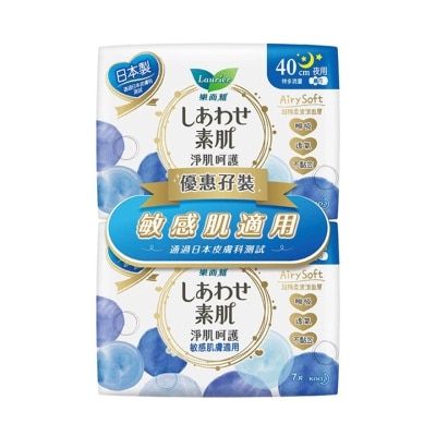 樂而雅 - 樂而雅淨肌呵護絲薄夜用40CM 孖裝