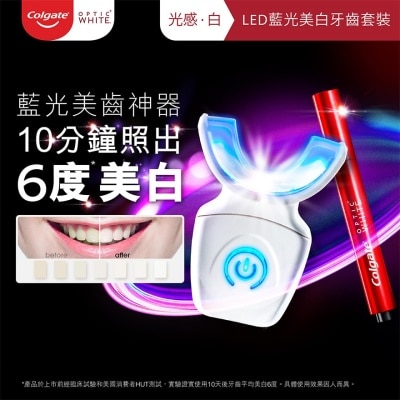 COLGATE Optic White Pro LED Dental professional Home Teeth Whitening Kit (with Optic White whitening gel pen)