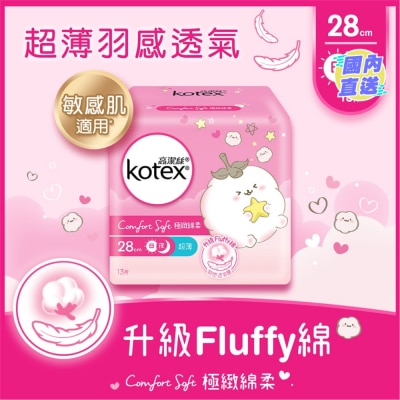 KOTEX 極緻綿柔超薄日/夜用28CM 13片