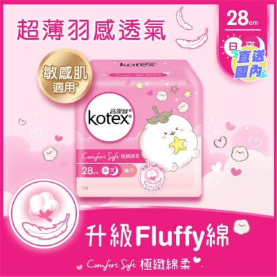 KOTEX 極緻綿柔纖巧日/夜用28CM 11片