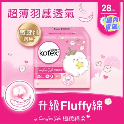 KOTEX 極緻綿柔纖巧日/夜用28CM 11片