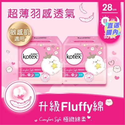 KOTEX 極緻綿柔超薄日/夜用28CM孖裝