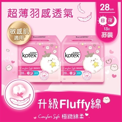 高潔絲 - 極緻綿柔超薄日/夜用28CM孖裝