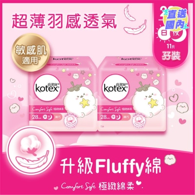 KOTEX 極緻綿柔纖巧日/夜用28CM孖裝