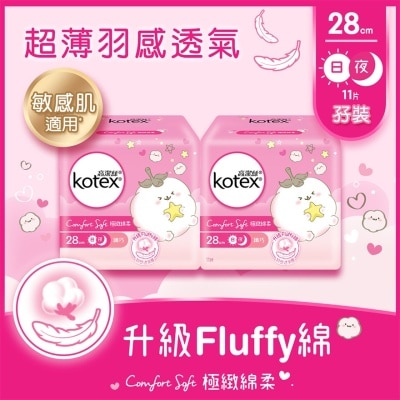 高潔絲 - 極緻綿柔纖巧日/夜用28CM孖裝