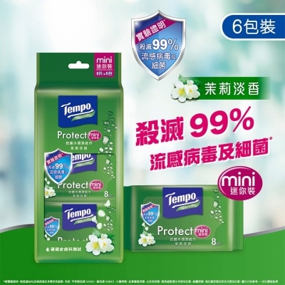 TEMPO Tempo Protect Wet Wipes Mini Jasmine 6s