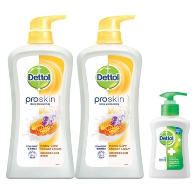 DETTOL Dettol Proskin Honey Glow Shower Cream 950g Twin Pack