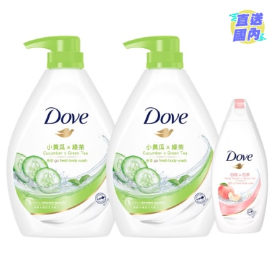 DOVE DOVE GO FRESH BODY WASH - AQUA TP (RANDOM FREE GIFT)