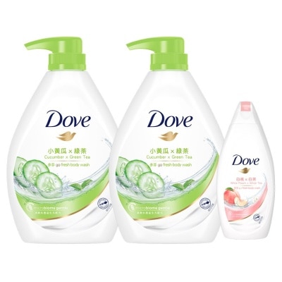 DOVE DOVE GO FRESH BODY WASH - AQUA TP (RANDOM FREE GIFT)