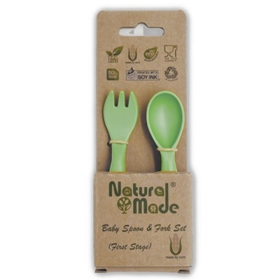 NATURAL MADE 婴儿匙羹及叉子套装 (商家直送-5个工作天内送到府上)