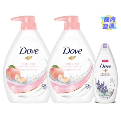 多芬 桃悅水透1千克x2連贈品