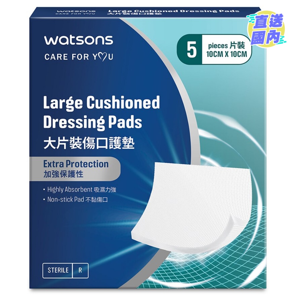 傷口護墊大片裝10厘米 X 10厘米 5片裝