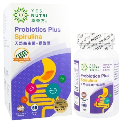 YESNUTRI Probiotics Plus Spirulina Tab 60s